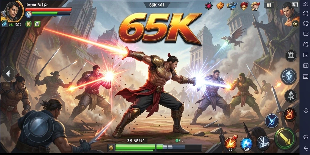 Gameplay Fighting penuh aksi dengan karakter unik di 66K.