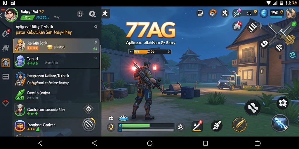 Screenshot utama 77AG menampilkan antarmuka yang ramah pengguna.