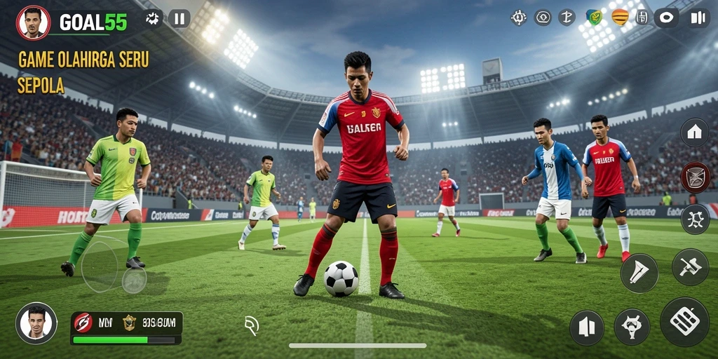 Tampilan gameplay <strong>GOAL55</strong> yang mendebarkan dan realistis.