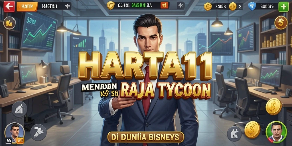 Screenshot HARTA11 menampilkan grafik yang menarik dan gameplay Tycoon yang mendalam.