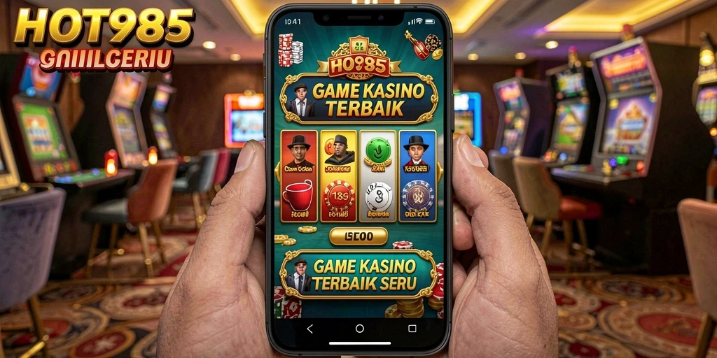 Tampilan menarik dari gameplay Kasino di HOT985 yang memukau.