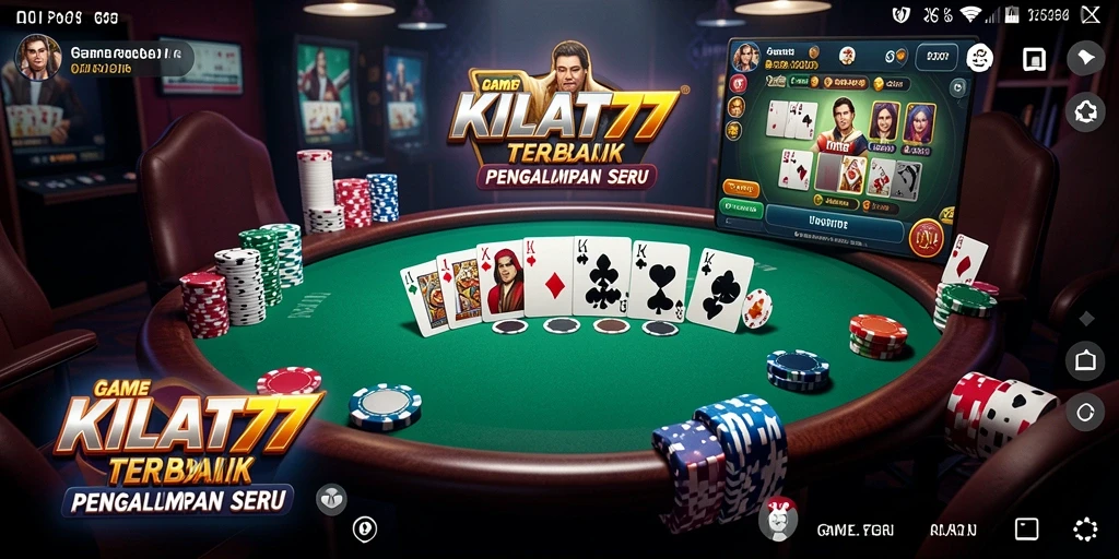 Screenshot gameplay KILAT77 menampilkan aksi seru permainan Poker.