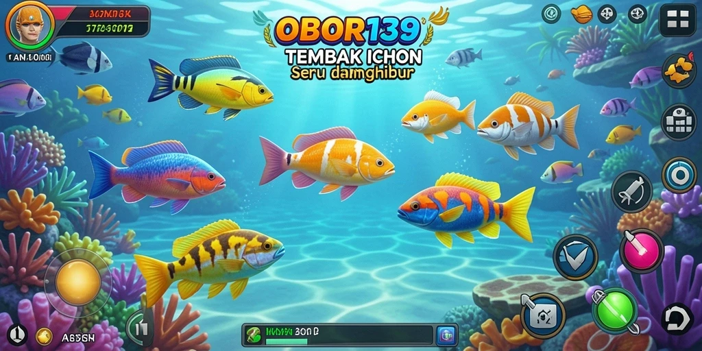 Tangkapan layar OBOR138 menampilkan aksi seru dalam permainan Tembak Ikan.