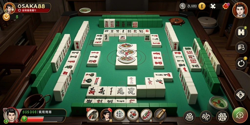 Tampilan screenshot game OSAKA88 dengan gameplay Mahjong yang menarik.