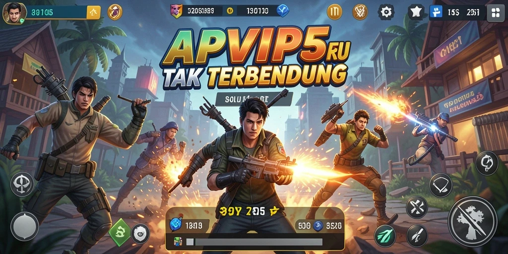 Tampilan gameplay RPVIP5 menampilkan aksi seru dalam pertempuran yang mendebarkan.