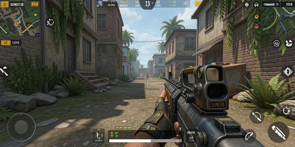 Tampilan gameplay SUNEO138 dalam pertempuran TPS yang mendebarkan.