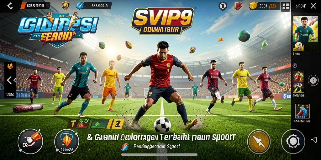 Tampilan menangkap momen seru dalam pertandingan olahraga di SVIP9.