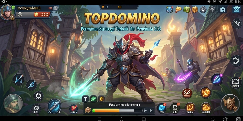 Tampilan menarik dari gameplay strategis di TOPDOMINO.