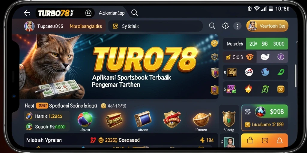 Tampilan menarik dari gameplay aplikasi Sportsbook TURBO78.