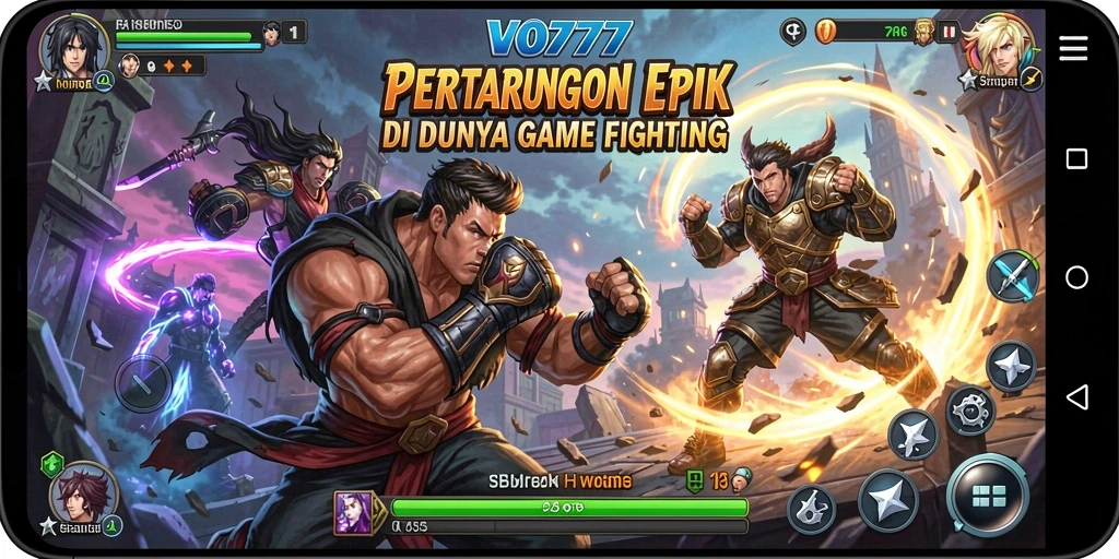 Tangkapan layar VO777 menampilkan aksi pertarungan karakter yang dinamis.