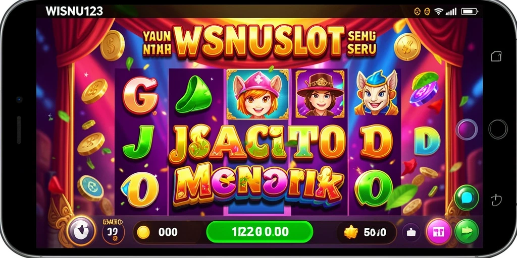 Screenshot WISNU123 menampilkan gameplay Slot dengan efek visual yang menarik.