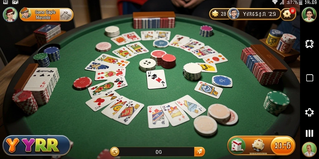 Screenshot gameplay <strong>YYRR</strong> menampilkan suasana permainan Gaple yang asyik.