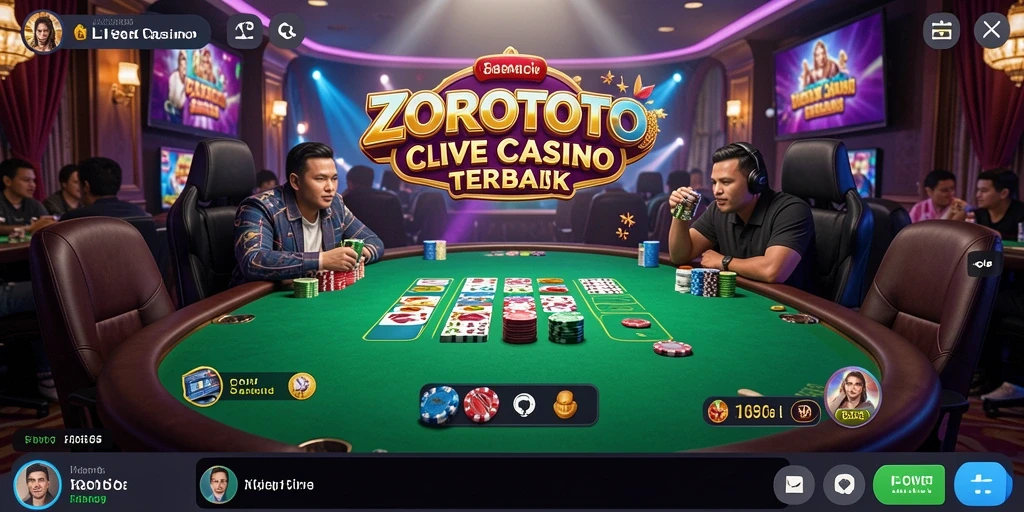 Tampilan menarik dari gameplay Live Casino di ZOROTOTO.